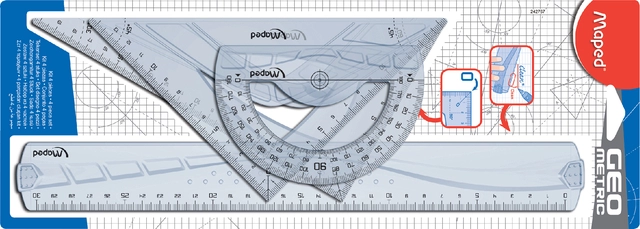 Een Linialenset Maped Geometric 4delig koop je bij VHK Kantoorartikelen