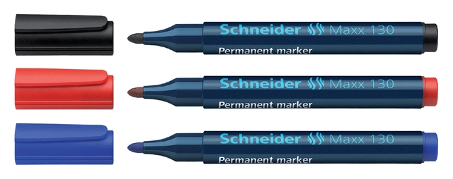 Een Viltstift Schneider Maxx 130 rond 1-3mm zwart koop je bij VHK Kantoorartikelen