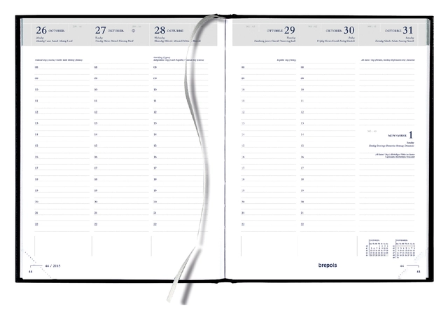 Een Agenda 2025 Quantore week 7dagen/2pagina's A5 4-talig zwart koop je bij Hoekmankantoorartikelen.nl