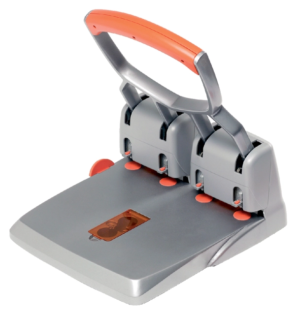 Een Perforator Rapid Supreme HDC150/4 heavy duty 4-gaats 150 vel zilver/oranje koop je bij VHK Kantoorartikelen