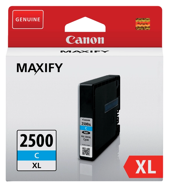 Een Inktcartridge Canon PGI-2500XL blauw koop je bij VHK Kantoorartikelen