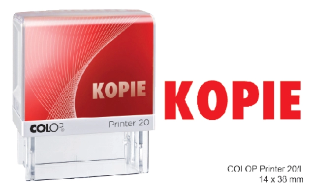 Een Woordstempel Colop Printer 20 kopie rood koop je bij VHK Kantoorartikelen