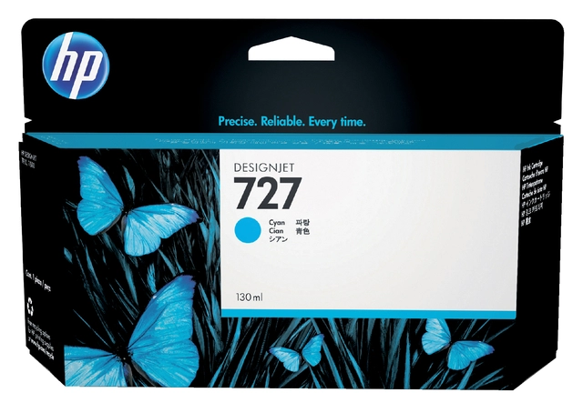 Een Inktcartridge HP B3P19A 727 blauw koop je bij VHK Kantoorartikelen