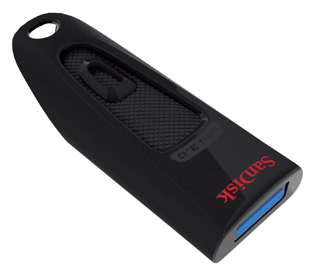 Een USB-stick 3.0 Sandisk Cruzer Ultra 32GB koop je bij VHK Kantoorartikelen