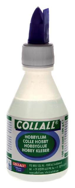 Een Hobbylijm Collall flacon 100ml koop je bij VHK Kantoorartikelen