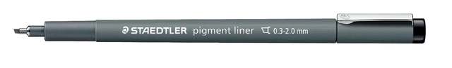 Een Fineliner Staedtler Pigment 308 zwart 0.3-2.0mm koop je bij Hoekmankantoorartikelen.nl