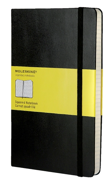 Een Notitieboek Moleskine large 130x210mm ruit 5x5 hard cover zwart koop je bij VHK Kantoorartikelen