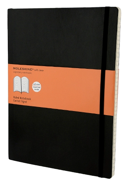 Een Notitieboek Moleskine XL 190x250mm lijn soft cover zwart koop je bij Hoekmankantoorartikelen.nl