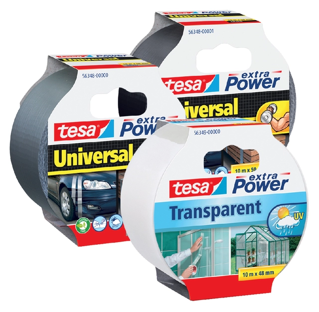 Een Duct tape tesa® extra Power Universal 10mx50mm grijs koop je bij VHK Kantoorartikelen