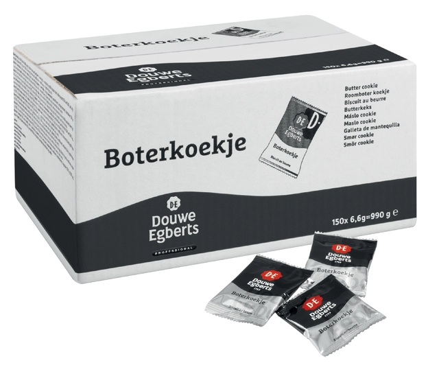 Een Boterkoekjes Douwe Egberts 150st koop je bij VHK Kantoorartikelen