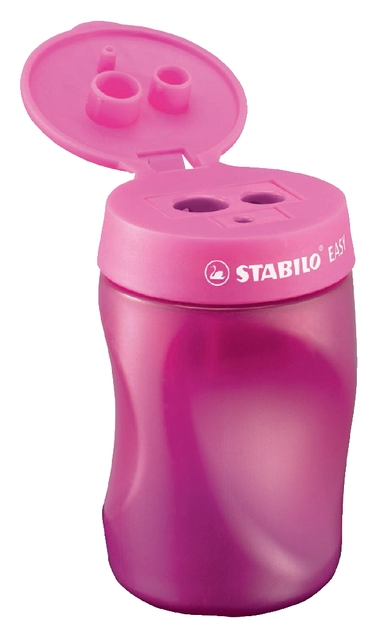 Een Puntenslijper STABILO Easy 4501 3 in 1 linkshandig roze koop je bij Hoekmankantoorartikelen.nl