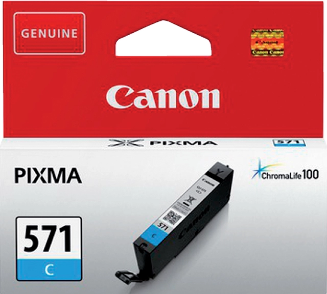 Een Inktcartridge Canon CLI-571 blauw koop je bij VHK Kantoorartikelen