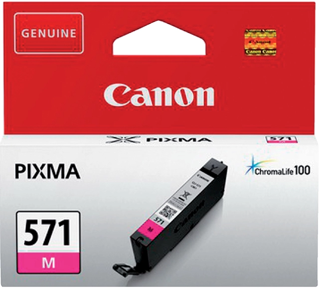 Een Inktcartridge Canon CLI-571 rood koop je bij VHK Kantoorartikelen