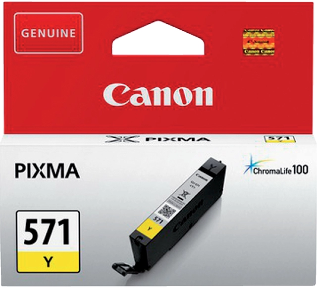 Een Inktcartridge Canon CLI-571 geel koop je bij VHK Kantoorartikelen