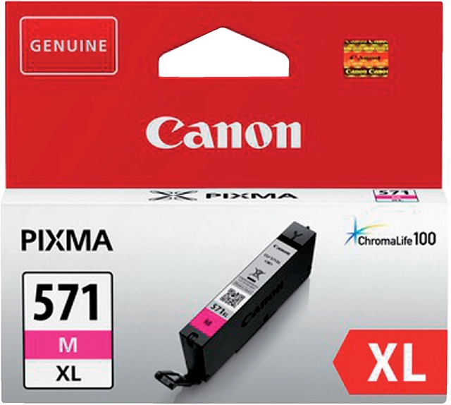 Een Inktcartridge Canon CLI-571XL rood koop je bij VHK Kantoorartikelen