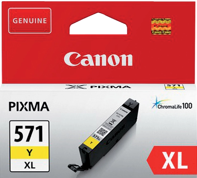 Een Inktcartridge Canon CLI-571XL geel koop je bij VHK Kantoorartikelen