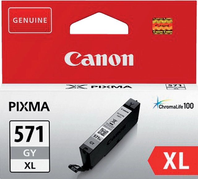 Een Inktcartridge Canon CLI-571XL grijs koop je bij VHK Kantoorartikelen