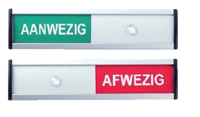 Een Infobord aanwezig/afwezig 125x30mm koop je bij VHK Kantoorartikelen