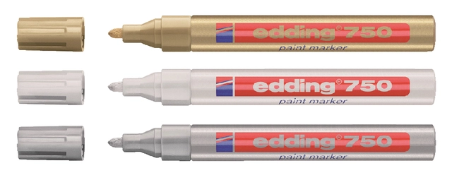 Een Viltstift edding 750 lakmarker rond 2-4mm goud koop je bij Hoekmankantoorartikelen.nl