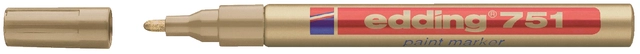 Een Viltstift edding 751 lakmarker rond 1-2mm goud koop je bij Hoekmankantoorartikelen.nl