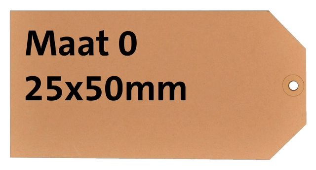 Een Label HF2 nr0 200gr 25x50mm chamois 1000 stuks koop je bij Hoekmankantoorartikelen.nl