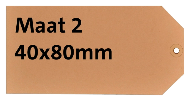 Een Label karton nr2 200gr 40x80mm chamois 1000 stuks koop je bij Hoekmankantoorartikelen.nl