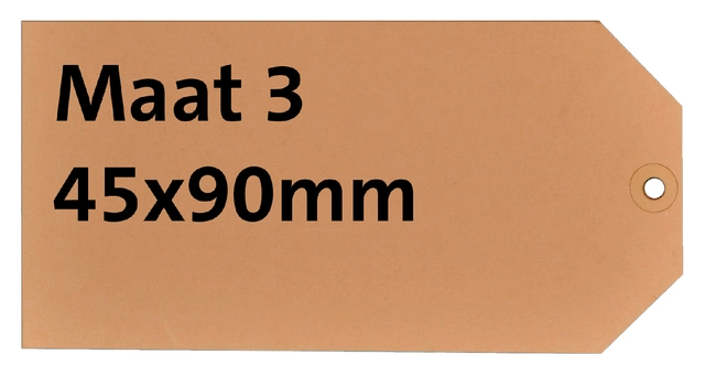 Een Label karton nr3 200gr 45x90mm chamois 1000 stuks koop je bij Hoekmankantoorartikelen.nl