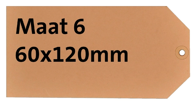 Een Label karton nr6 200gr 60x120mm chamois 1000 stuks koop je bij Hoekmankantoorartikelen.nl