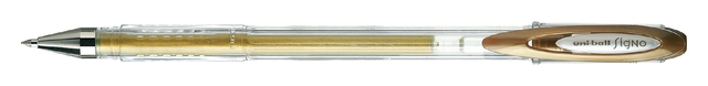 Een Rollerpen Uni-ball Signo medium metallic goud koop je bij Hoekmankantoorartikelen.nl