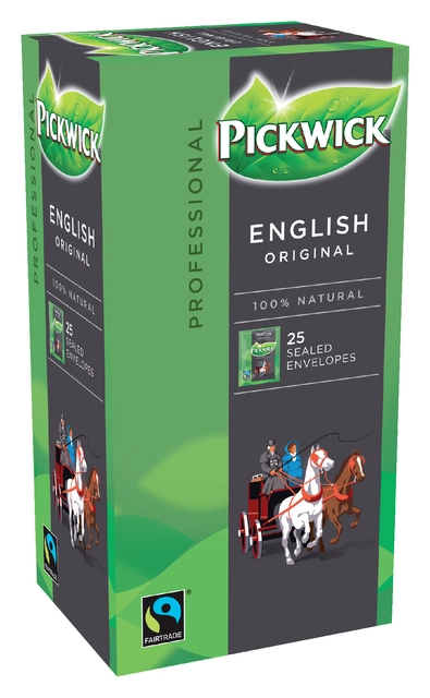 Een Thee Pickwick Fair Trade English 25x2.5gr koop je bij VHK Kantoorartikelen