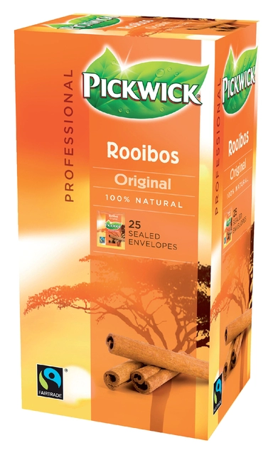 Een Thee Pickwick Fair Trade rooibos 25x1.5gr koop je bij VHK Kantoorartikelen