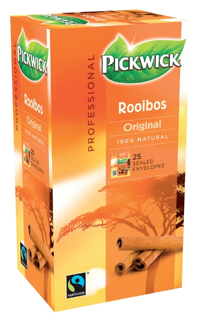 Een Thee Pickwick Fair Trade rooibos 25x1.5gr koop je bij VHK Kantoorartikelen