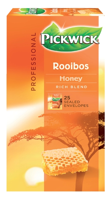 Een Thee Pickwick rooibos honey 25x1.5gr koop je bij VHK Kantoorartikelen