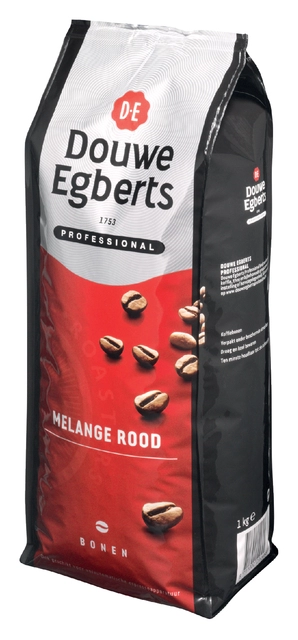 Een Koffie Douwe Egberts bonen Melange Rood 1kg koop je bij VHK Kantoorartikelen