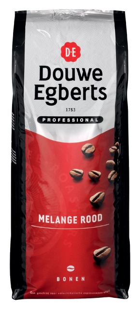 Een Koffie Douwe Egberts bonen Melange Rood 1kg koop je bij VHK Kantoorartikelen