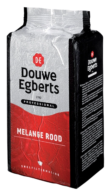 Een Koffie Douwe Egberts standaardmaling Melange Rood 1kg koop je bij VHK Kantoorartikelen