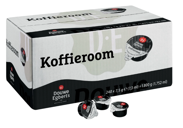 Een Koffiemelkcups Douwe Egberts halfroom 240x7.5gr koop je bij Hoekmankantoorartikelen.nl