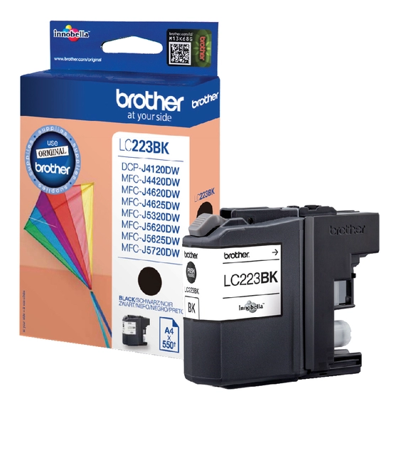 Een Inktcartridge Brother LC-223BK zwart koop je bij VHK Kantoorartikelen