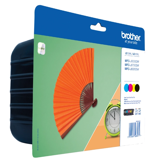 Een Inktcartridge Brother LC-129XLVALBP zwart + 3 kleuren koop je bij VHK Kantoorartikelen