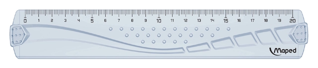 Een Liniaal Maped Geometric 20cm transparant koop je bij VHK Kantoorartikelen