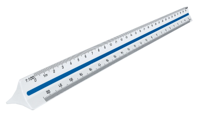 Een Schaalstok Maped Technic 1:20/25/50/75/100/125 koop je bij VHK Kantoorartikelen