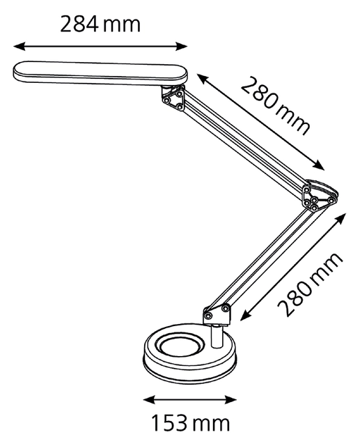 Een Bureaulamp Hansa led 4stars zwart koop je bij VHK Kantoorartikelen