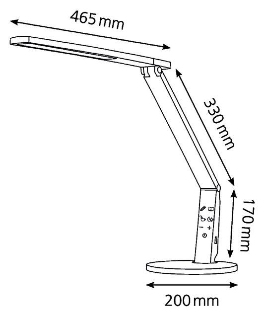 Een Bureaulamp Hansa led Vario Plus antraciet koop je bij VHK Kantoorartikelen