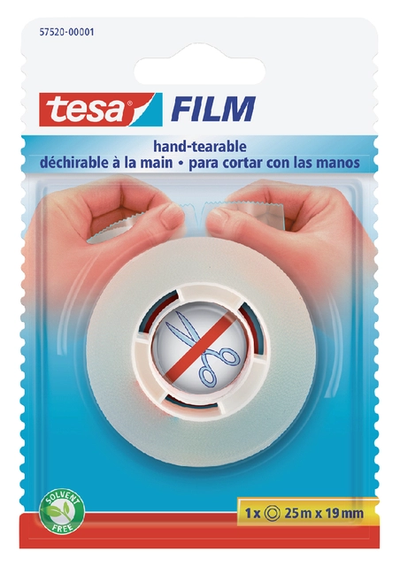 Een Plakband tesafilm® 25mx19mm handscheurbaar transparant koop je bij VHK Kantoorartikelen