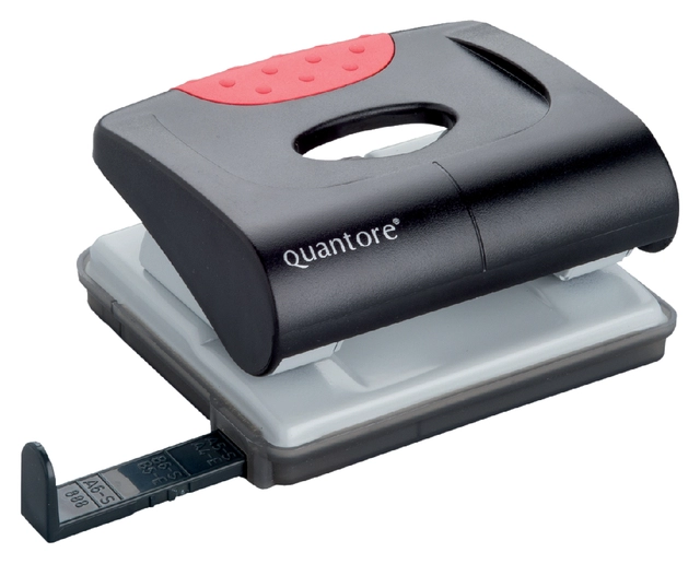 Een Perforator Quantore basis 2-gaats 20vel zwart koop je bij VHK Kantoorartikelen