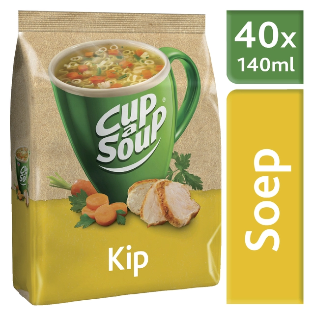 Een Cup-a-Soup Unox machinezak kip 140ml koop je bij VHK Kantoorartikelen