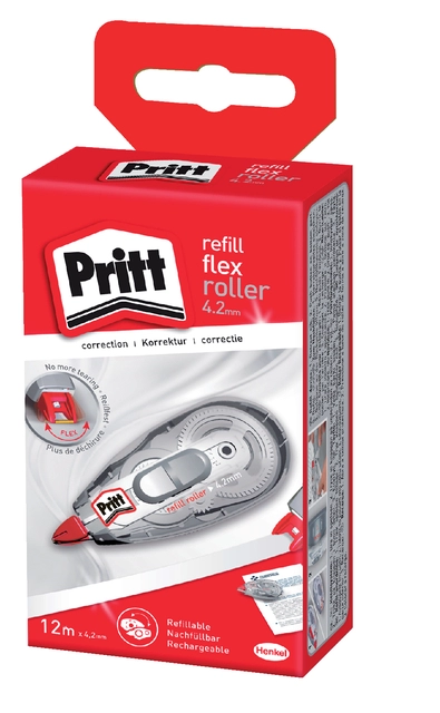 Een Correctieroller Pritt navulbaar Flex 4.2mmx12m koop je bij Hoekmankantoorartikelen.nl