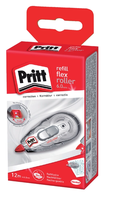 Een Correctieroller Pritt navulbaar Flex 6mmx12m koop je bij Hoekmankantoorartikelen.nl