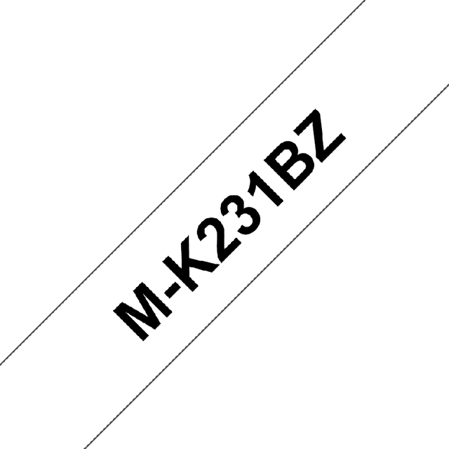 Een Labeltape Brother P-touch M-K231 ongelamineerd 12mm zwart op wit koop je bij Hoekmankantoorartikelen.nl