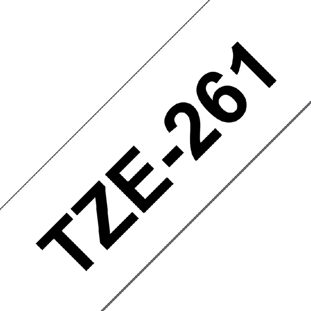 Een Labeltape Brother P-touch TZe-261 standaard 36mm zwart op wit koop je bij Hoekmankantoorartikelen.nl